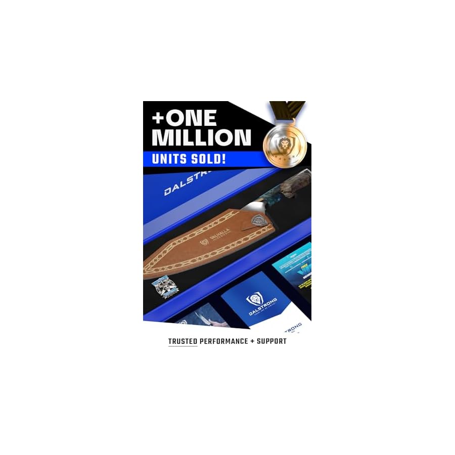 Dalstrong-Chef-Knife-95-inch-Valhalla-Series-9CR18MOV-HC-Steel-Kitchen-Knife-White-Resin-Wood-Handle-Razor-Sharp-Chefs-Knife-Kitchen-Knife-Professional-Cooking-wLeather-Sheath Dalstrong Chef Knife - 9.5 inch - Valhalla Series - 9CR18MOV HC Steel Kitchen Knife - White Resin & Wood Handle - Razor Sharp Chef's Knife - Kitchen Knife - Professional Cooking - w/Leather Sheath