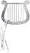 Silver Plated Angel Harp for Angel Costumes