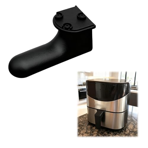 Compatible with Gourmia Air Fryer Replacement Handle, Short & Robust Design, Easy Install Using Original Hardware, Durable Basket Handle for Broken Stock Handle Fix