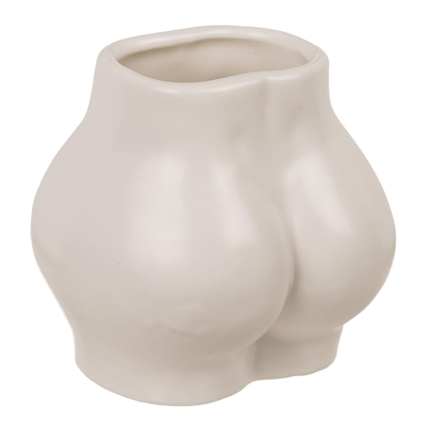 Booty Ceramic Vase, 11 x 8 x 10 cm, 450 ml, in Gift Box, White