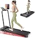 6 in 1 laufband für zuhause klappbar,Walking Pad mit Steigung 10% in 3 Stufen und Griff, Treadmill für Zuhause/Büro mit LED-Anzeige, Bis 135kg Belastbar,Fernbedienung und App,Keine Installation