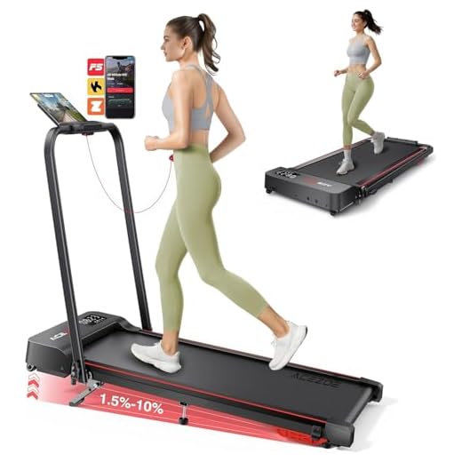 6 in 1 laufband für zuhause klappbar,Walking Pad mit Steigung 10% in 3 Stufen und Griff, Treadmill für Zuhause/Büro mit LED-Anzeige, Bis 135kg Belastbar,Fernbedienung und App,Keine Installation