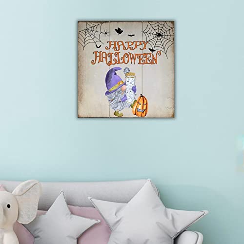 Panneau bois Halloween citrouille : solution simple pour mur vide et triste 40cm