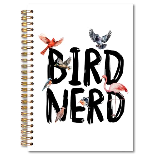 MKIJUHB Funny Bird Nerd Spiral Notebook 5.5x8.3, Birds Lovers Watchers