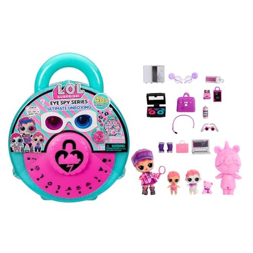 L.O.L. Surprise! Eye Spy Series Ultimate Unboxing - Enthält 3 Exklusive Puppen, Verpackung in Form eines Riesigen Vorhängeschlosses, über 40 Überraschungen zum Entdecken