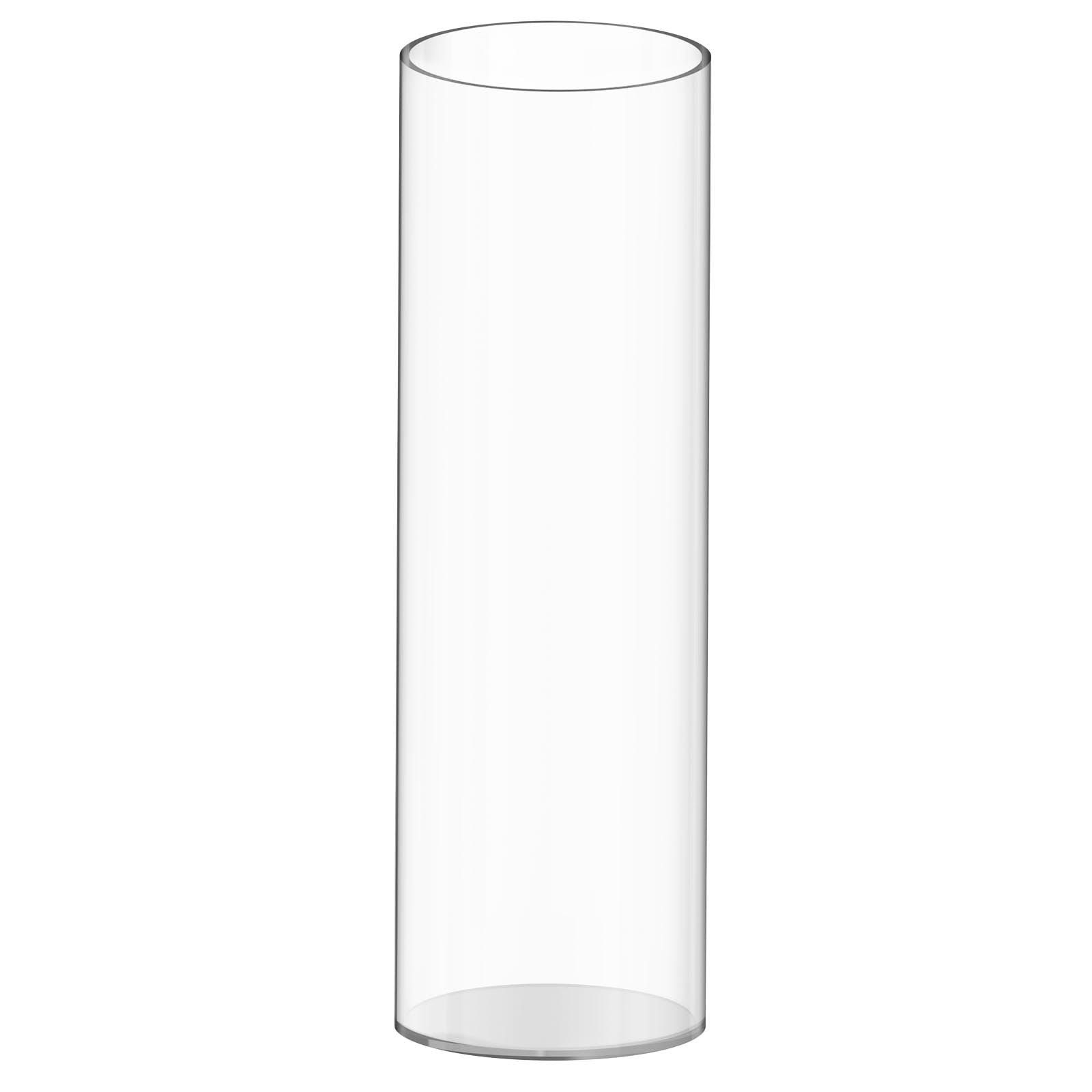 Vase cylindrique en acrylique transparent 10x30 cm pour fleurs et centres de table