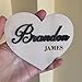 Heart Baby Announcement Sign, Personalized Name & Birth Stats, Wooden Hospital Newborn Plaque, Nursery Decor