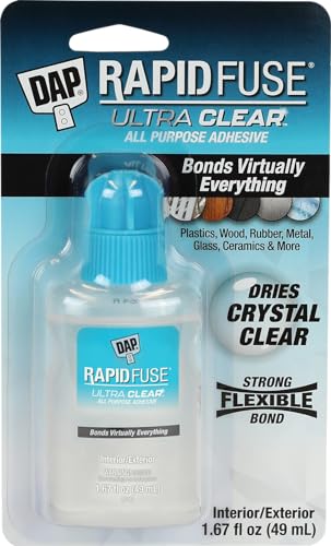 DAP RapidFuse Ultra Clear All Purpose Adhesive, Clear, 1.67 oz (7079800180)