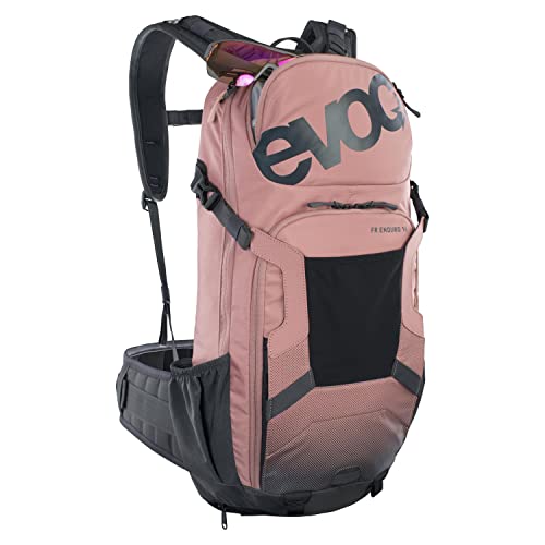 Zaino Da Bici Evoc Fr Enduro 16, Zaino Per Tour In Bici (Porta Casco, Protezioni, Scomparto Per Attrezzi, Scomparto Per Vescica D'idratazione 3L, Taglia: S), Dusty Pink/Carbon Grey - 4