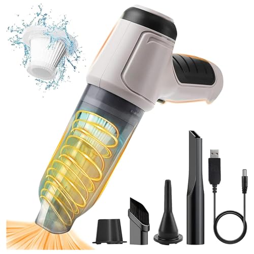 Aspirador AutomáTico De Mano, Dispositivos InaláMbricos Aspiradora De Coche Inflar Y Aspirar RáPidamente Aspiradora De Carro, para Coche, Hogar, Oficina.,White