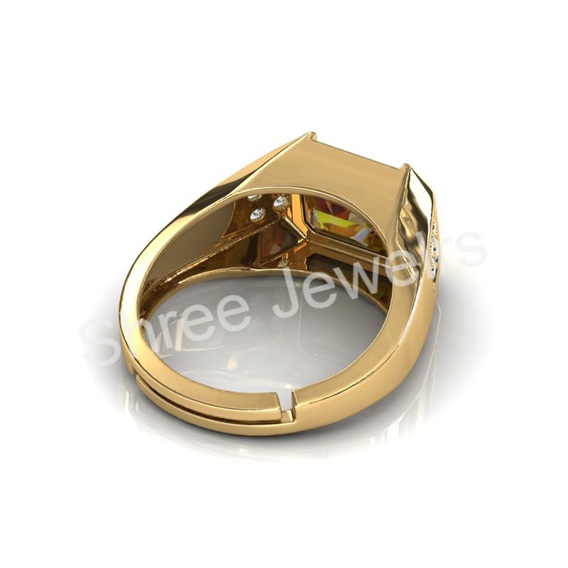 Bague réglable saphir jaune : en plaqué or, oubliez les problèmes de taille de doigt - 3