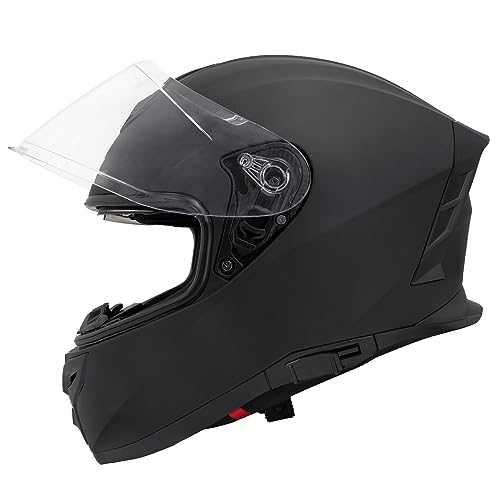 Zorax ZOR-808 Matt Black M (57-58cm) Double Visor Full Face Motorbike Motorcycle Helmet ECE 2206 Road Legal - 5
