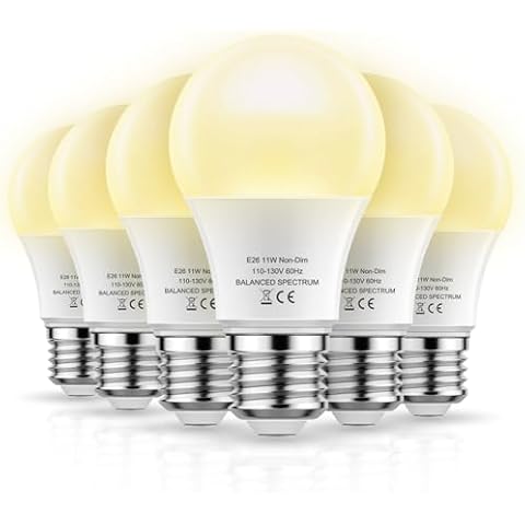Grow Light Bulbs, WEEGrow LED Grow Light Bulb A19 Bulb, Full Spectrum Grow Light Bulb, Plant Light Bulb E26 Base, 11W Grow Bulb 100W Equivalent, Grow Light for Indoor Plant, Seed Starting, Veg, 6 Pack Cover