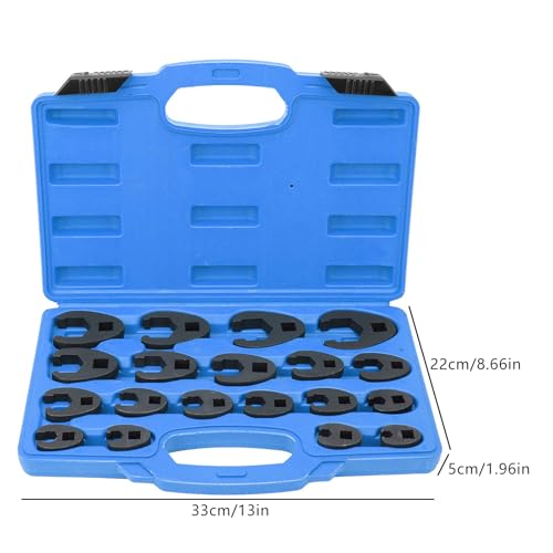 XINGLIDA Metric Crowfoot Wrench Automotive Tool MultiSize Oil Line Wrenches Corrosions Resistant Finish Ergonomic Handle Design Open End Wrench Set - Image 6