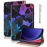 YiChZhe Etui do Samsung Galaxy Tab S10 Ultra/Tab S9 Ultra/Tab S8 Ultra z uchwytem na długopis, skóra PU, odporne na uderzenia, cienkie etui na tablet z regulowanym stojakiem i miejscem na karty