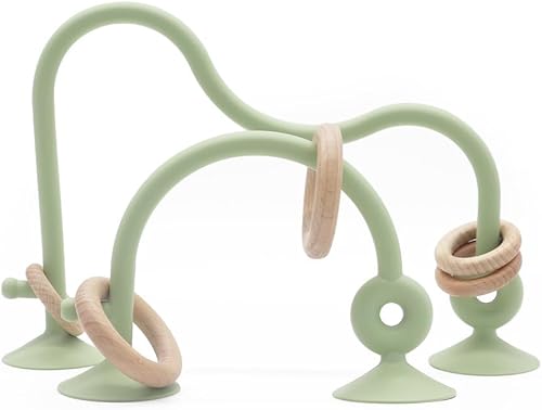 Miniatura 7 de Montessori Juguetes educativos para niños pequeños, juguetes de silla alta con ventosas para niños pequeños de 0 a 6 meses + + juguete de dentición