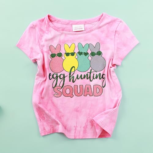 Image of Easter Shirts for Girls Kids Easter Gift Bunny T-Shirt Clothing 3-12 Years
