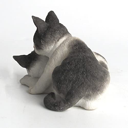 Figurine en polyrésine chatons endormis, statuette chat de collection miniature 9cm - 8
