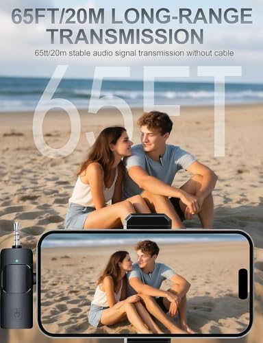 Image of Omnidirectional Wireless Lavalier Microphone for Android /iPhone 3 in 1 Collar Mic with USB-C & Lightning Plug | Rechargeable Wireless Mini Portable Bluetooth Speaker with Microphone (K-16 Black)