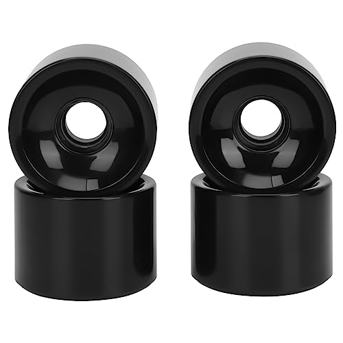 BIUDECO Skateboard Wheel Set 4pcs Long Board Skateboard Wheels 70x51mm Black Material Lightweight