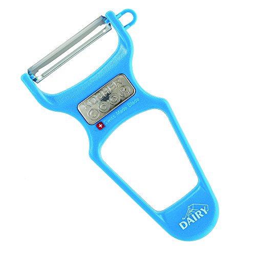 The Kosher Cook Y Vegetable Peeler - Heavy Duty, Ultra Sharp Stainless Steel Blade - Swiss Peeler - Easy Grip Plastic Handle - Color Coded Kitchen Tools - Blue #TOP21