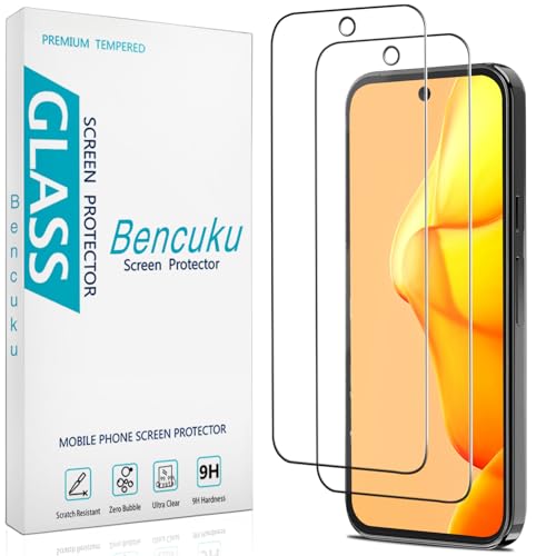 Bencuku (2 Pack) Screen Protector for Google Pixel 9 / Pixel 9 Pro Tempered Glass Anti Scratch Bubble Free Case Friendly