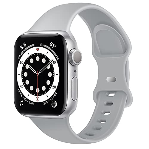 TSAAGAN Silicone Band Compatible for Apple Watch Band 38mm 42mm 40mm 44mm 41mm 45mm, Soft Replacement Strap Sport Wristband for iWatch SE Series 7/6/5/4/3/2/1 Women Men Sport Edition