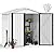 DWVO 6x4ft Metal Outdoor Tool Shed, Garden Storage Shed for Backyard, Lawn, and Patio, Heavy-Duty Storage Unit with Four Vents & Lockable Door for Storing Tools, Equipment & Trash Bins, White