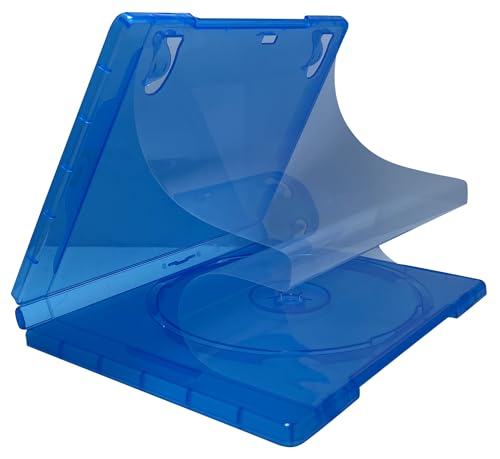Image of Mediaxpo Premium Standard Blu-Ray Single Cases 12MM | Protect Your Blu-ray Collection with Silver Screen Printed Logo | Ideal for Collectors and Film Enthusiasts (Pack of 25)