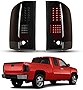 Nixon Offroad Tail Lights for Chevrolet Chevy Silverado 1500 2500HD 3500HD 2008-2014 Tail Lamps LED Rear Lights Car Rear Lamps Assembly Replacement 1Pair (Matte Black Housing / Smoke Lens)