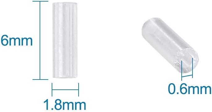 Pandahall 1250pcs/50g Transparent Glass Bugle Beads 6x1.8mm Clear Tube Loose Glass Seed Spacer Bead for Jewelry Making (Clear) - Image 4