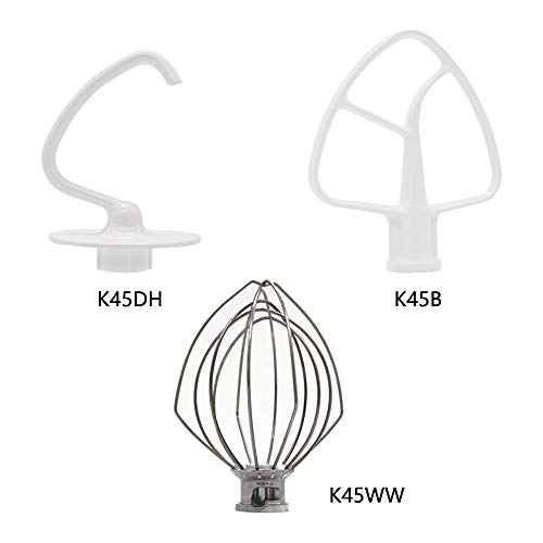 K45DH&K45WW&K45B by AMI PARTS K45DH Dough Hook&K45WW Wire Whip&K45B Coated Flat Blade Paddle