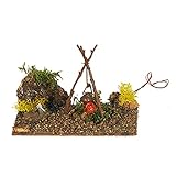 Medidas: 9,5 x 15,5 x 9 cm Oliver Art - Figura de una fogata, para completar tu belén navideño, de 9,5 x 15,5 x 9 cm, Pintada a Mano, con diseño Realista, Nacimiento, figurita(Fogata, 1 Unidad)