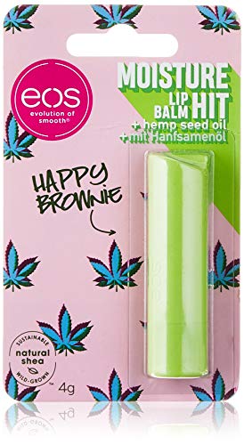 Preisvergleich Produktbild eos Happy Brownie Lip Balm Stick, Pflegestift für weiche Lippen, feuchtigkeitsspendende Lippenpflege mit Shea & Hanf, Kokosnuss & Kakao, 4 g 2040461