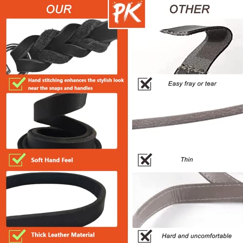 Braided Durable Leather Dog Leash