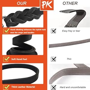 Leather Dog Leash 6FT * 3/4"- Braided Dog Training Leash, Heavy Duty Dog Leashes, Soft Leather Leash with Dog Treat Training Pouch, Dog Leash Large Dogs for Large Medium Small Dogs Leather Dog Leash 6FT * 3/4″- Braided Dog Training Leash, Heavy Duty Dog Leashes, Soft Leather Leash with Dog Treat Training Pouch, Dog Leash Large Dogs for Large Medium Small Dogs
