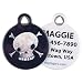 Dog Tag Art Cat or Dog Tag, Personalized Name Tag for Pets (Skull and Crossbones)-Large