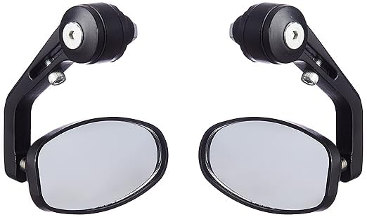 Image of Motorcycle Handlebar Mirrors Side View Edge Mirrors, Universal Fit For Bikes Round (Oval)