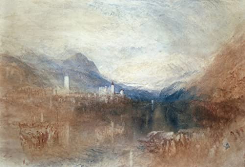 Tableau Pallanza Lac Majeur Turner pour décorer une chambre lumineuse et apaisante
