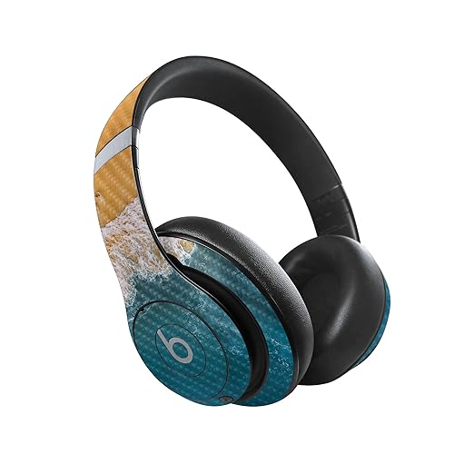 Image of MightySkins Carbon Fiber Skin Compatible with Beats Studio Pro - Sea and Sand | Protective, Durable Textured Carbon Fiber Finish | Easy to Apply