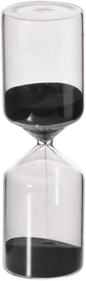 30 Minute Sand Watch, Sand Watch, Sand Watch, Children's Glass, Classroom, Home, Desk, Office Decoration (Black)