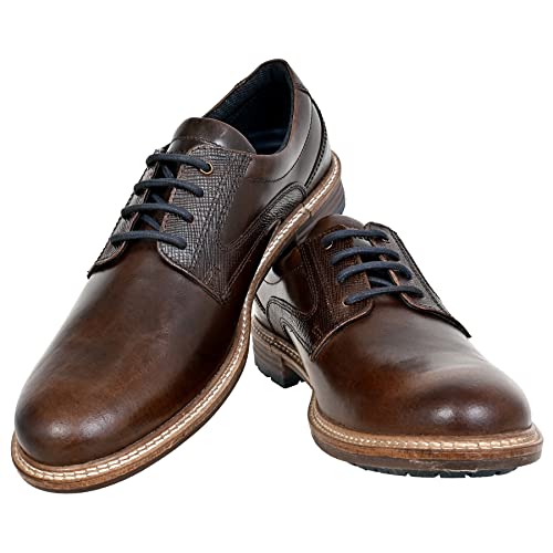 Image of Hx London Men's Leather Lace-Up Derby Uniform Dress Shoes