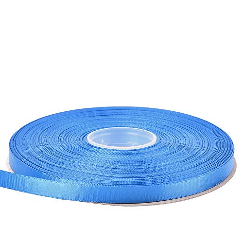 Ribest Royal Blue Double Faced Satin Ribbon, 3/8 Inch Continuous 50 Yards
