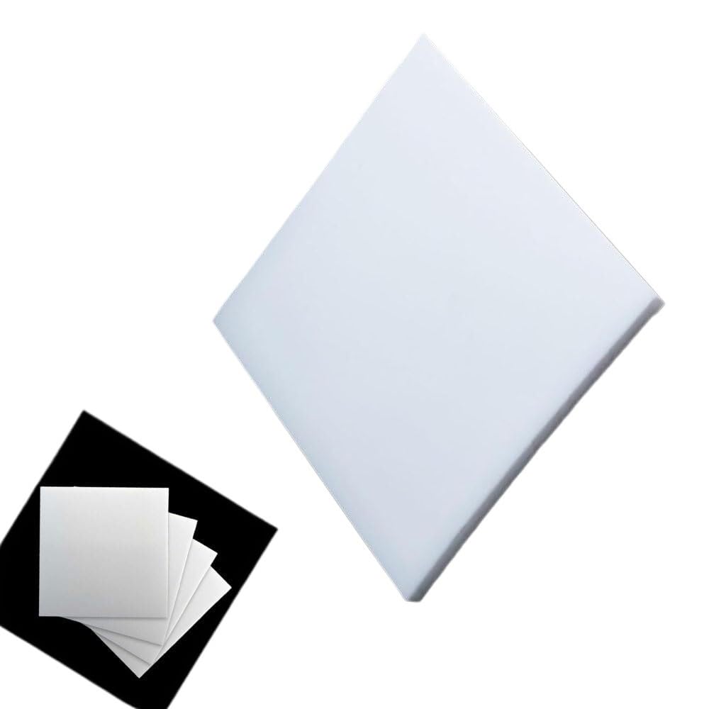 Hoja formable blanca de la película PTFE 250x250m m 3-8m for los artes las juntas DIY(8mm)