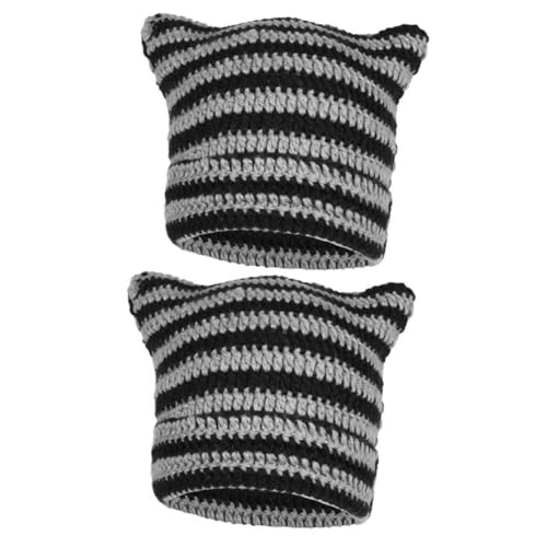 Bonnet femme avec oreilles de chat : fini les oreilles gelées en hiver avec ce lot de 2