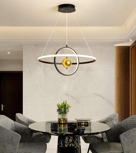 Chandelier LED moderne dimmable en aluminium pour plafonnement de chambre
