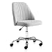 HomeOffice Chair, Modern Twill Fabric Chair Adjustable Desk Chair Mid-Back Task Chair Ergonomic Executive Chair-Grey