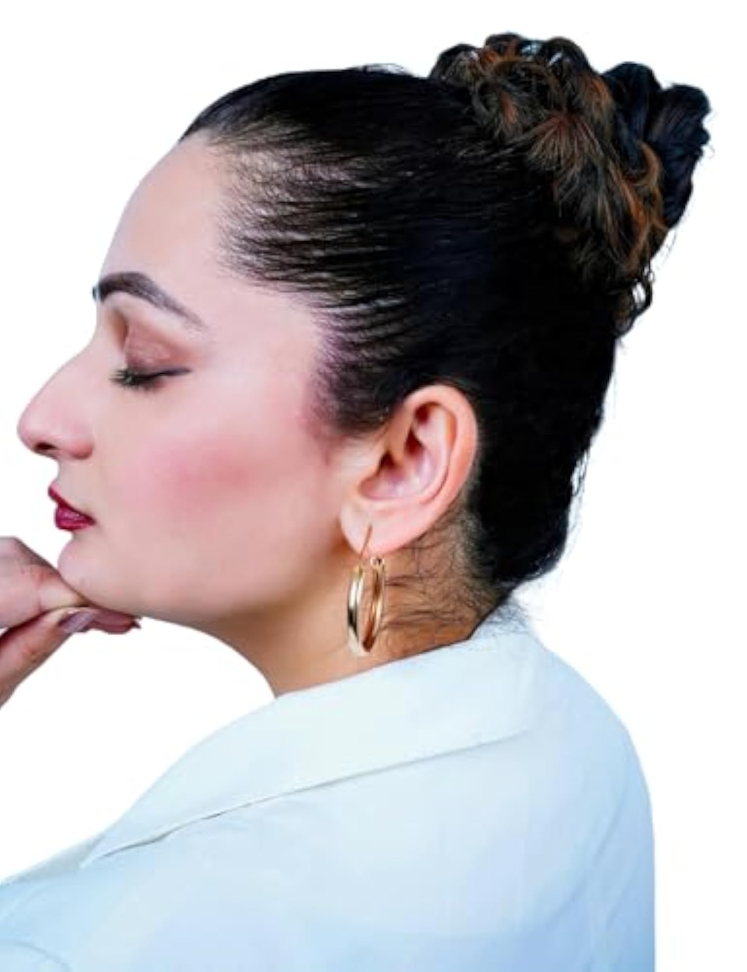 Curly Messy Bun Hair Extensions, 100% Natural Human Hair