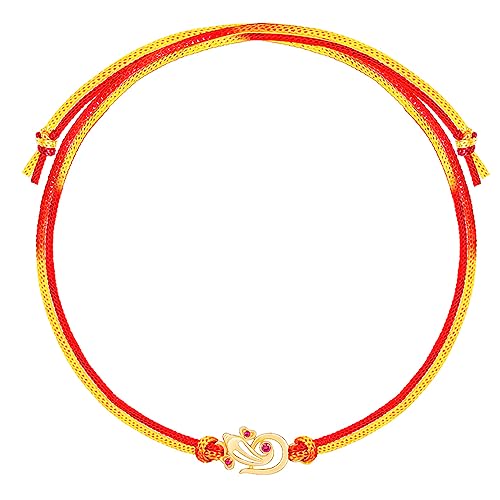 925 Silver Ganesha Motif Golden Rakhi | Gifts for Men and Boys | Quirky Rakshabandhan Rakhi for Brother | Silver Rakhi for Boys & Men With Certificate