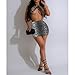 Leopard Cheetah Skirt with Shorts, Sexy Night Club High Waist Elastic Leopard Print Bodycon Mini Skirts for Women (2857 Gray Leopard M)